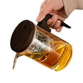 thumbnail image 7 of Glass Floating Teapot with Stainless Steel Strainer, Large Capacity Borosilicate Glass Teapot, One Click Filtration Tea Separation Brewing Pot, Includes 1 Teapot, 7 of 7