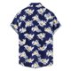 thumbnail image 5 of Ceisia Men's Tropical Floral Print Short Sleeve Button Down Hawaiian Shirt for Beach Vacation Navy M Gifts, 5 of 7