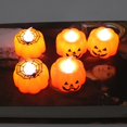 thumbnail image 4 of Pumpkin Light Realistic Plastic LED Tea Light Flameless Candle for Halloween, 4 of 10