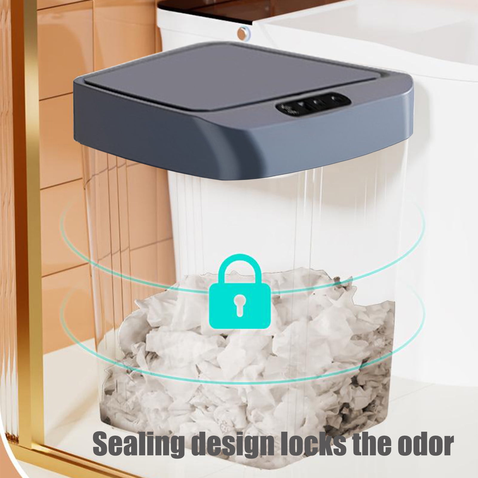 PATLOLLAV Automatic Trash Can,3Modes,13L Bathroom Touchless Motion Sensor Small Garbage Can with Lid Smart Electric Plastic Garbage Bin for Living Room Bedroom Office Kitchen
