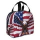 thumbnail image 2 of Easygdp USA Eagle with Spread Wings Bolsa Térmica Premium - Tela Oxford Impermeable, Gran Capacidad, Bolsillo Frontal, Unisex para Trabajo, Escuela, Actividades al Aire Libre y Picnics, 2 of 8