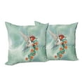 thumbnail image 6 of Ambesonne Animal Throw Pillow Cover 2 Pack, Bird with Flower Branch, 18", Orange Green, 6 of 6