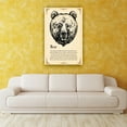 thumbnail image 4 of Bear Quotes Wall Art Knowledge Poster Vintage Animal Wall Art Infographic Poster Decor Room Vertical Pictures Painting Artwork Wall Decorations Framed 24×36 in, 4 of 5