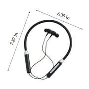 Bluetooth Earbuds,Neckband Bluetooth Headphones,Hd Stereo Wireless Sports Earphones,Around Neck Bluetooth Headphones Noise Cancelling Mic,Magnetic Attraction,Black