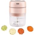 thumbnail image 1 of Pink 250ml Mini Electric Food Processor Chopper Grinder For Meat Garlic Onion Chili Vegetable Baby Food Blender Cordless Meat Grinder Garlic Chopper S, 1 of 5