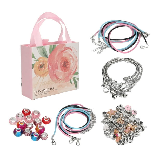 Charm Bracelet Making Kit Basic Bracelets Colored Beads Pendants