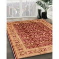 thumbnail image 2 of Ahgly Company Indoor Square Mid-Century Modern Orange Oriental Area Rugs, 7' Square, 2 of 6