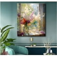 thumbnail image 2 of HFDF Colorful Flower Canvas Wall Art, Watercolor Floral Bathroom Wall Decor, Spring Nature Wall Painting, Multicolor Botanical Art Print for Living Room, Bedroom, Office 8x10inch Framed, 2 of 7
