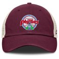 thumbnail image 2 of Men's Nike Burgundy/Natural Philadelphia Phillies Cooperstown Collection Club Trucker Adjustable Hat, 2 of 4