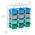 thumbnail image 2 of ECR4Kids 4-Tier Storage Rack with 12 Cubby Bins, 4x3, Multipurpose Organization, Contemporary, 2 of 9