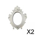 thumbnail image 1 of 2x Mini Marco de Fotos Estilo Retro Fotografía Marco de Fondo Accesorios de Fotos Decorativos Marco de Fotos Adornado para Joyería Pendiente Colgante 2 piezas, 1 of 8