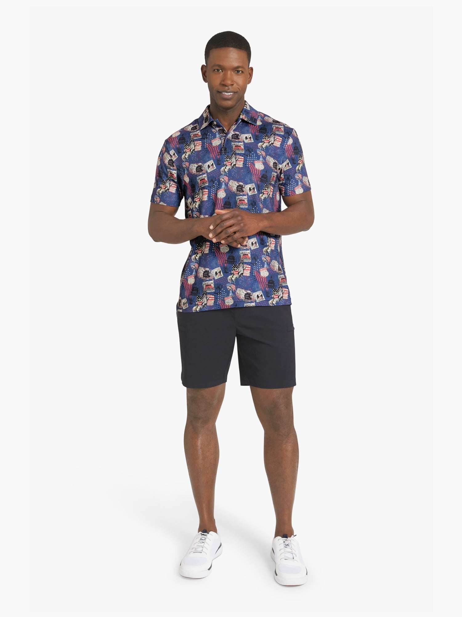 Chaps Men's Printed Performance Polo, Sizes S - 2XL