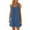 Navy Blue, variant on Women's Casual Summer Beach Dress Coverup - Viscose/Spandex, Gathered Neckline, Short Length, All Body Types