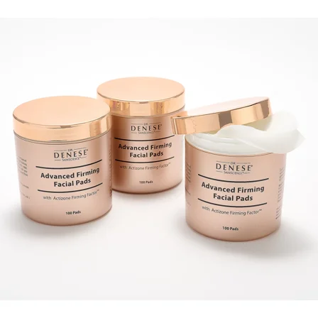 Dr. Denese Advanced Firming Facial Pads with Actizone Firming Factor, 100ct, Gold