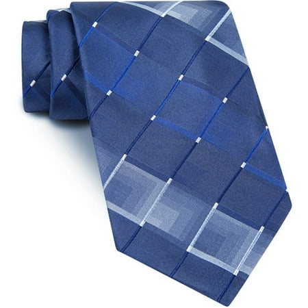 Men's Geo Grid Necktie, Blue