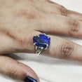 thumbnail image 3 of Natural Lapis Lazuli Ring, Rough Lapis Lazuli Ring, Afghani Lapis, Boho Gypsy Ring, 925 Sterling Silver, Womens Ring, Christmas, Thanksgiving, Handmade, Statement Jewelry, Rough Gemstone Jewelry, 3 of 5