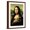 Brown Frame, variant on Art.com Mona Lisa Selfie Portrait Art Print, White Frame Wall Art, 17" x 23"