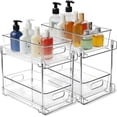 thumbnail image 1 of de 2 Estante Organizador de Extraíbles, Organizadores de Cocina Transparentes, Organizador Transparente de 2 Niveles, para Cocina, Despensa, Tocador y Botiquín (2 Pieces), 1 of 7