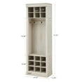 thumbnail image 3 of Huloretions Shoe Storage Cabinet,10 Tier Shoe Rack Organizer,Freestanding Tall Closet Shoe Organizer With Cubbies And 5 Hooks,Holds Up to 30 Pairs of Shoes For Entryway Bedroom, 3 of 8