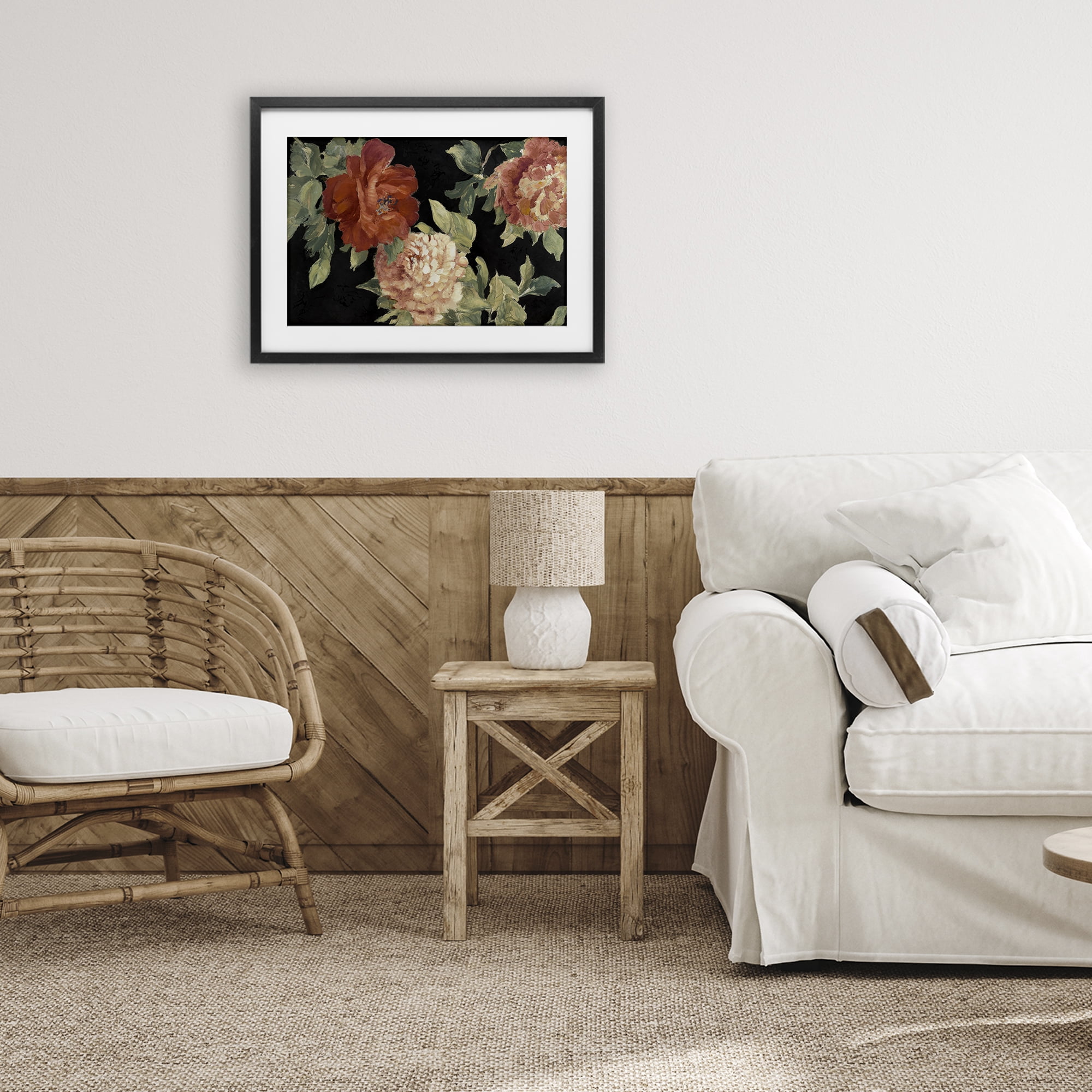 Stupell Industries Beauty of the Red Blossom Black Framed Print Under Glass, design by Lanie Loreth