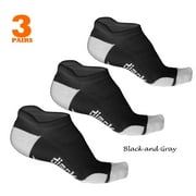 Athletic Running Socks - No Show Blister Resistant Sport Socks for Men and Women - 3 Pairs