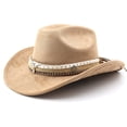 thumbnail image 4 of OJSFQUFP Cowboy Hat for Women and Men with Shapeable Wide Brim Cattleman Western Hats for Cowboys, 4 of 4