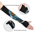 thumbnail image 3 of ALAZA Black Pumpkin Boy UV Sun Protection Arm Sleeves UPF 50+ Compression Cooling Sleeve 1 Pair, 3 of 7