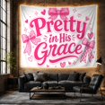 thumbnail image 6 of Pretty His Grace with Layered Prominent Words Flowing, Mystical Fantasy for Space Lovers, Galaxy Room Decor, Valentine'S Day Gift, Tapestry Wall Hanging for Bedroom and Dorm, 6 of 7