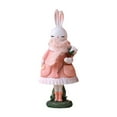 thumbnail image 1 of Estatua de conejo de Pascua lindo adorno de ornamias de Pascua linda figura de conejo de dibujos animados para festival de sala de estar de escritorio Estilo a, 1 of 8
