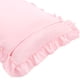 thumbnail image 5 of Juego de fundas de almohada de satén REGALWOVEN con volantes, set de 2, tamaño King, color rosa, 5 of 7