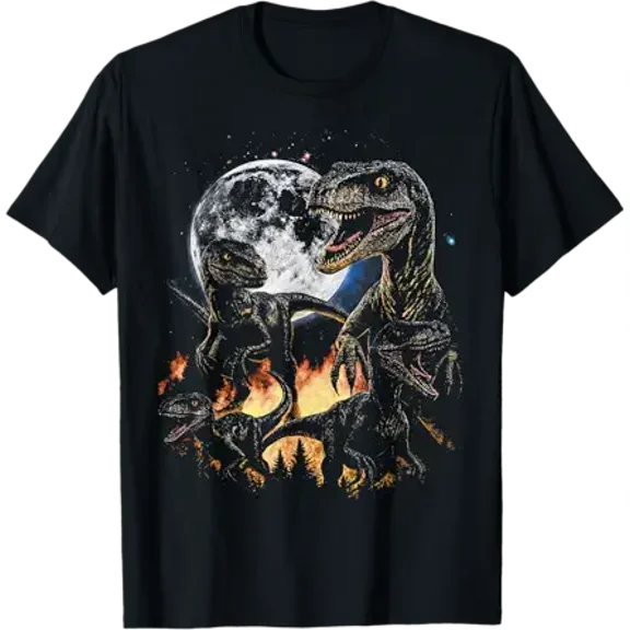 Velociraptor Dinosaur Vintage 90s Style Graphic T-Shirt
