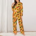 thumbnail image 2 of Sikiie Pumpkins And Sunflowers Pajamas for Women Set, Womens Pajama Sets, Lounge Sets for Women, 2pjs for Women-XX-Large, 2 of 7