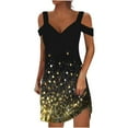 thumbnail image 2 of DailyTrove Women's Sequin Slip Dress, Sleeveless, Formal Evening & Party Wear, Durable Polyester Blend, Contrast Lining, 2 of 6