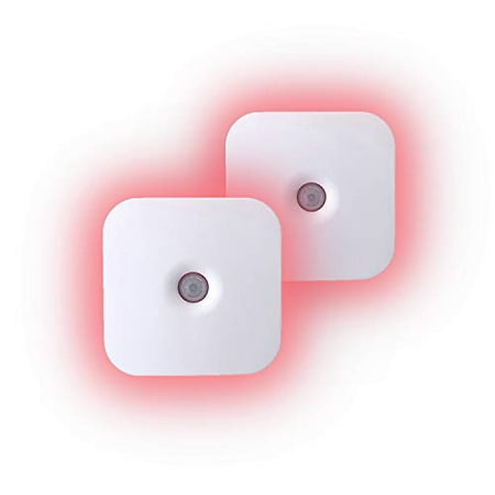 

Sleep Aid Red LED Motion Sensor Portable Rechargeable Night Light Motion Activated Auto Sensor Promotes melatonin Production and Healthy Sleep ON-Off-Auto-Brightness Toggle 2-Pack (Red)