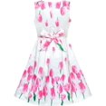 thumbnail image 2 of Girls Dress Tulip Flower Party Sundress 5 Years, 2 of 6