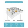 thumbnail image 5 of Quilts Twin Size Bedding Set, Spring White Daisy Lightweight Quilted Comforter, Farmhouse Floral Gray Buffalo Plaid Soft Reversible Bedspread Coverlet with Pillow Covers for All Season, 68" x 86", 5 of 7