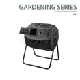 thumbnail image 2 of 42 Gallon Compost Bin Rotatable Black Compost Container for Outdoor Garden Yard Supplies, 2 of 8