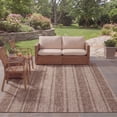 thumbnail image 4 of SAFAVIEH Courtyard Robert Striped Indoor/Outdoor Area Rug, 5'3" x 7'7", Light Beige/Light Brown, 4 of 14