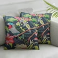 thumbnail image 2 of Nawypu  Tropical Tree Throw Pillow Cover Flowers Hibiscus Blooming Strelitzia Protea Palm Leaves Parrot Ara Toucan Decorative Square Pillow Case for Home Bedroom Living Room Cover 2pc, 2 of 6