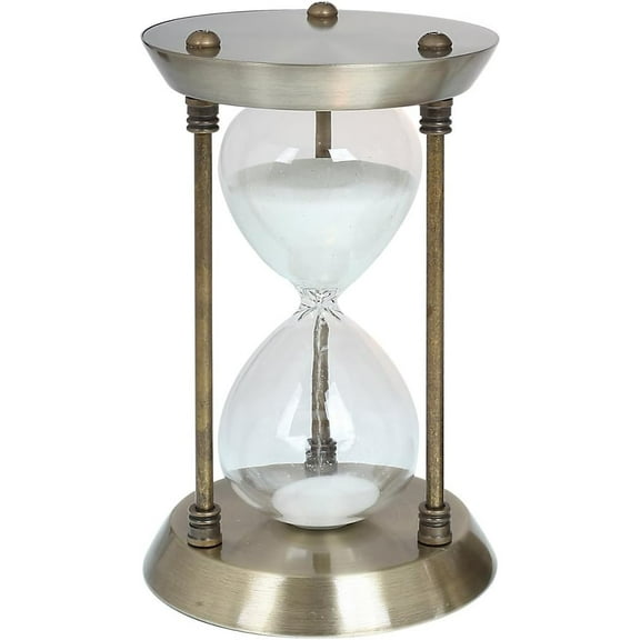 Sand Timer,Hour Glass with Sand,Meditation Aid,Ideal for Home, Office, Kitchen Cooking, and Desk Decor,15 Minute Sand Timer(Durable Metal,7 Inches)