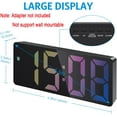 thumbnail image 2 of AMIR Upgraded Digital Alarm Clock, LED Clock for Bedroom, Electronic Desktop Clock with Temperature Display, Adjustable Brightness, Voice Control, 12/24H Display for Home, Office, Kids,(Colorful), 2 of 8