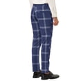 thumbnail image 3 of INSPIRE CHIC Men's Plaid Dress Pants Slim Fit Checked Printed Trousers 30 Blue, 3 of 7