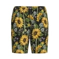 thumbnail image 4 of Wukai Sunflowers Men’s Short Pajama Pants With Pockets Soft Sleep Pj Shorts for Men-Large, 4 of 6