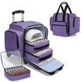 thumbnail image 1 of Organizador de esmaltes de uñas enrollable BAFASO con capacidad para 144 botellas, color morado, 1 of 7