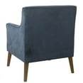 thumbnail image 4 of HomePop Chaise d'Appoint Moderne en Bois et Velours Bleu, 4 of 9