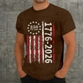 thumbnail image 2 of WAYUTE Men 250th Anniversary USA Shirt 1776-2026 Patriotic Graphic Tee Knit Casual Festival Celebration 4th of July T-Shirts, 2 of 4