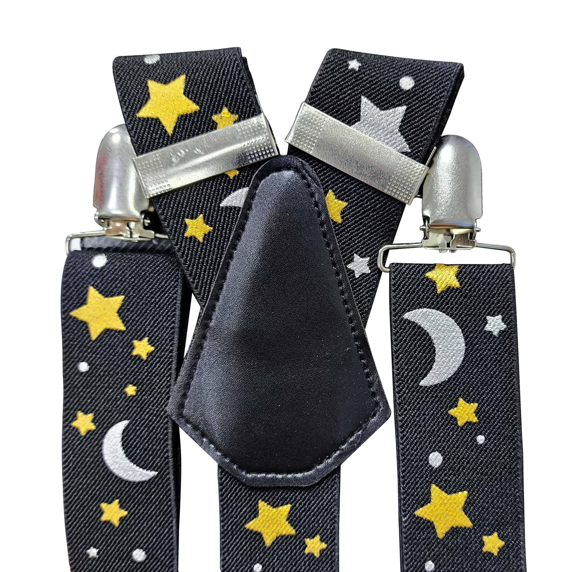 Star and Moon Suspenders Costume Accessory for Adults, Multicolor, Halloween by Way To Celebrate