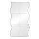 thumbnail image 1 of Espejo de pared autoadhesivo de 6 piezas Espejo de pared adhesivo plateado, forma de onda (L) JM, 1 of 5