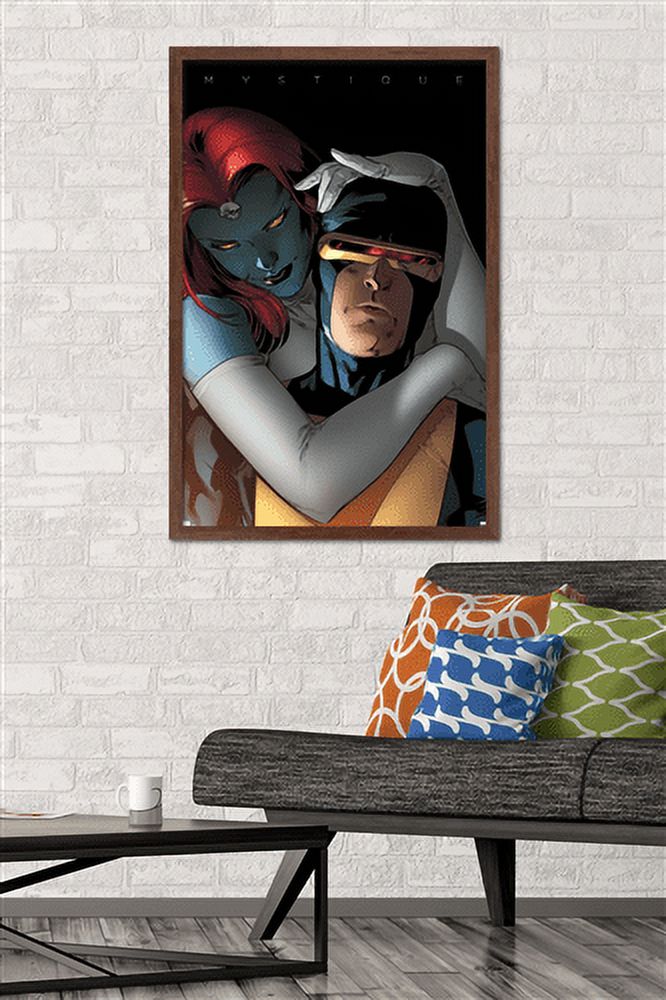 Marvel Comics - Mystique Cyclops - Close-Up Wall Poster, 22.375" x 34", Framed
