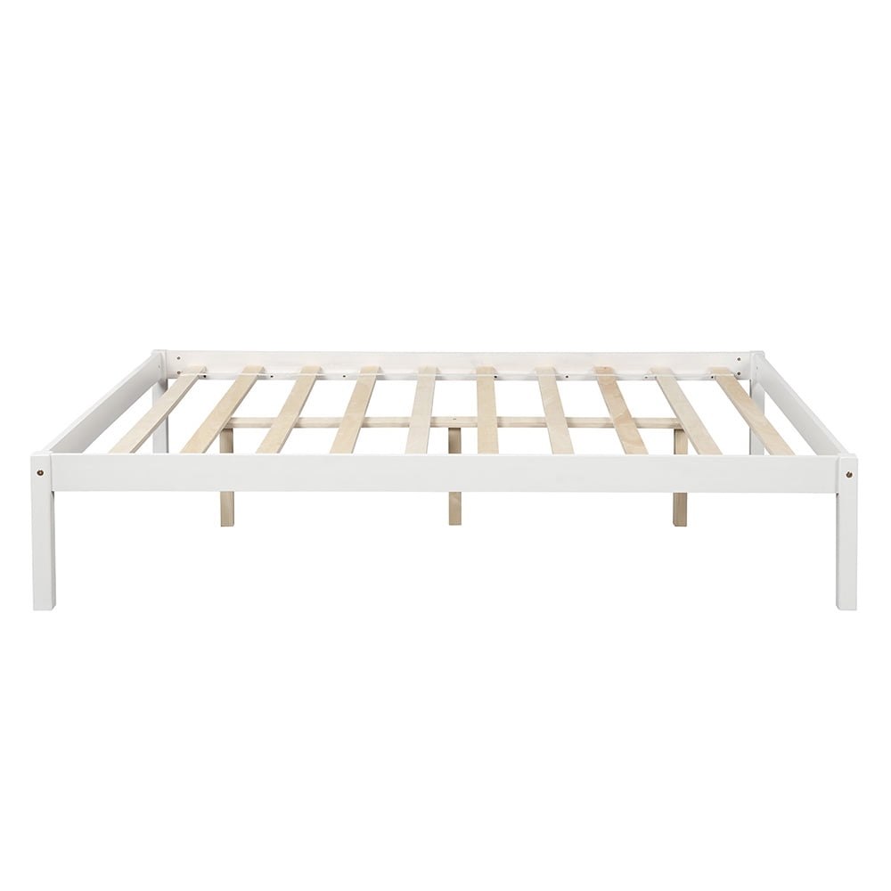 Kepooman Twin over Full Solid Wood Bunk Bed with Ladder for Bedroom Dorm, 79.5"L x 56.9"W x 59"H, White Kepooman Twin over Full Solid Wood Bunk Bed with Ladder for Bedroom Dorm, 79.5"L x 56.9"W x 59"H, White